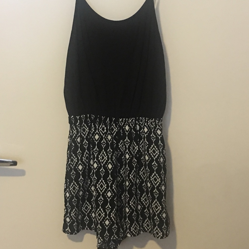 Black and white romper